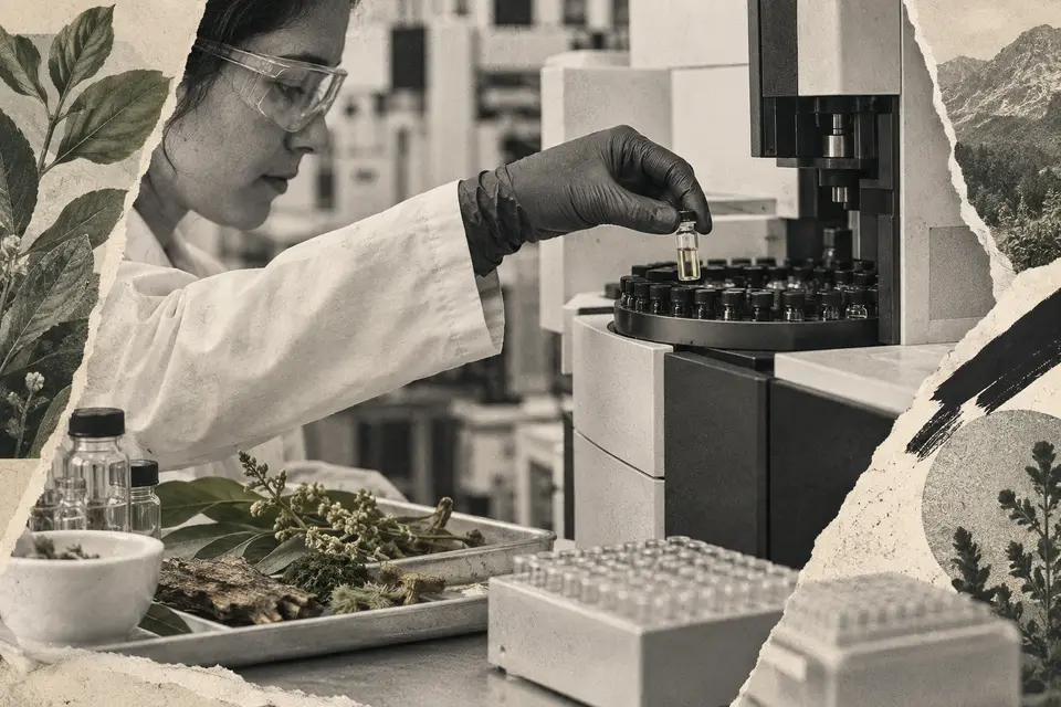 Generated editorial illustration for: Enveda raises $311M to advance drugs discovered in nature