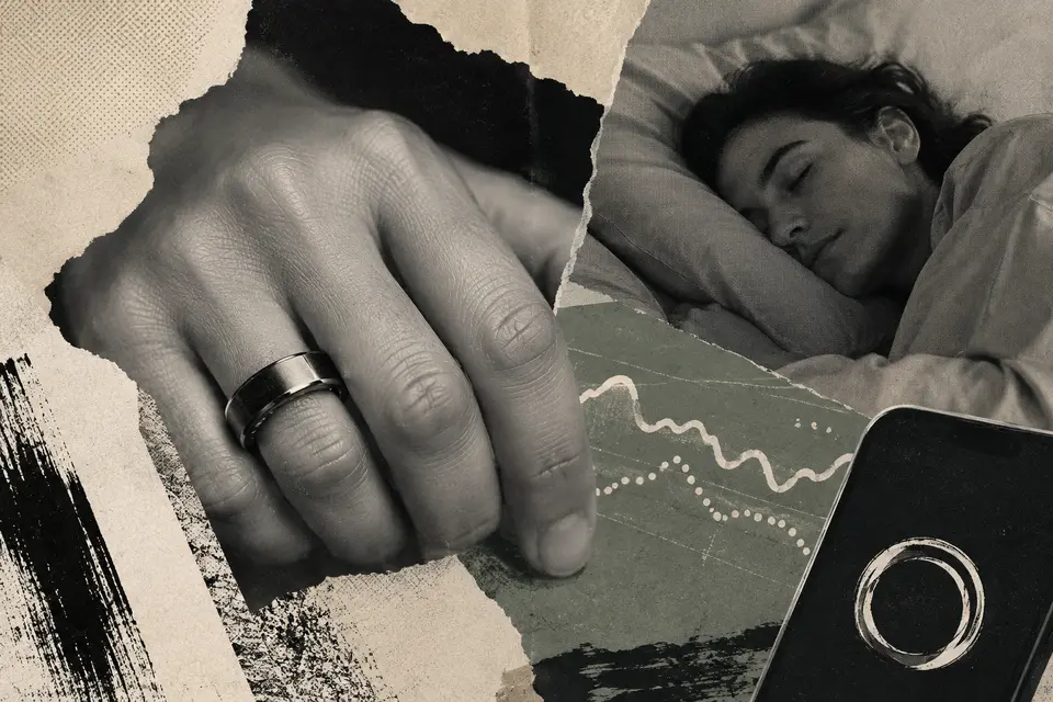 Generated editorial illustration for: Oura's IPO filing reveals the subscription business behind its smart ring