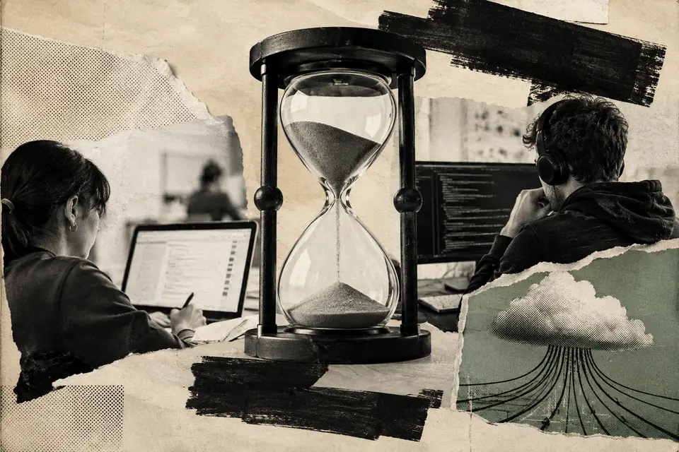 Generated editorial illustration for: Anthropic's reported IPO timetable moves into October as Claude's business broadens