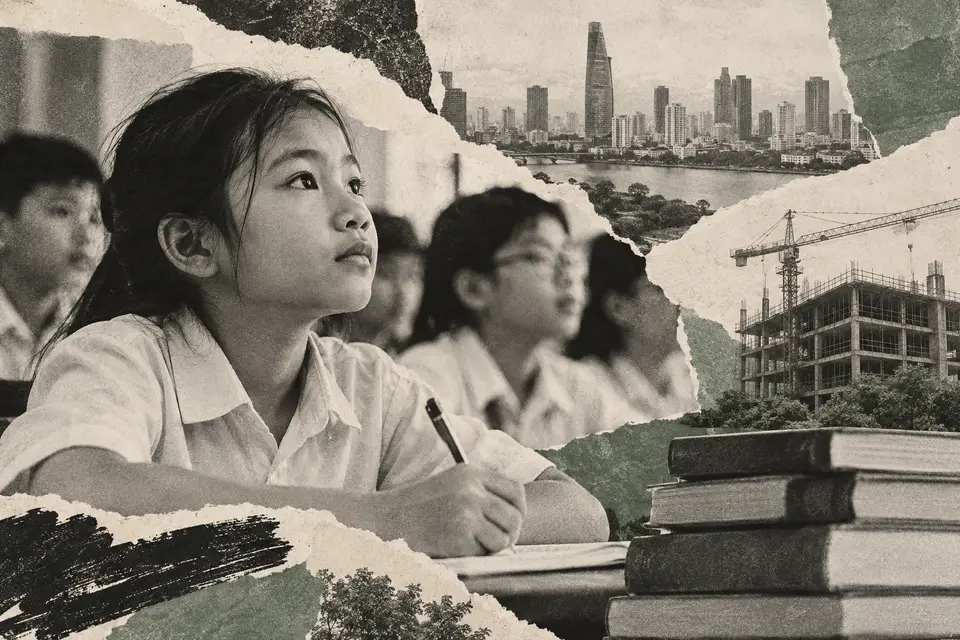 Generated editorial illustration for: EQuest reportedly seeks up to $325M for Vietnam education expansion